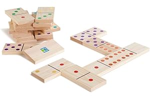BS TOYS Buitenspeel- Dominos en Bois de Couleur, GA278, Multicouleur, Taglia Unica