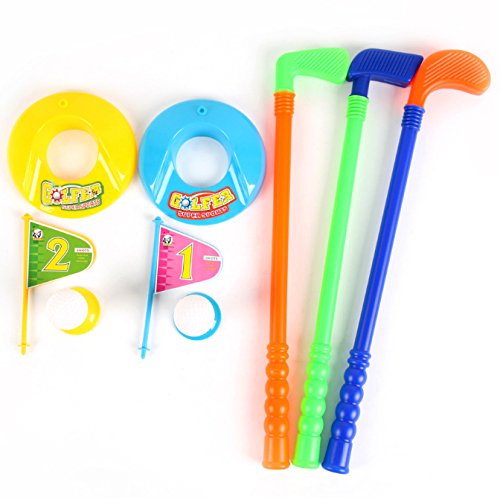 OFKPO-Ensemble-de-Golf-Jouet-pour-Enfants-Mini-Golf-en-Plastique-Jeu-de-Balles-Enfants-Plein-Air-Jouet-de-Sport