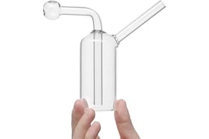 RORA Glass Bong Vorkühler - 12cm Mini Pipes Bong Kopf Percolator Small Bong Gla (Clear)