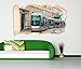 Produktbild 3D Wandtattoo Straßenbahn U Bahn Zug Metro Eisenbahn Tapete Wand Aufkleber Wanddurchbruch Deko Wandbild Wandsticker 11N2208, Wandbild Größe F:ca. 140cmx82cm