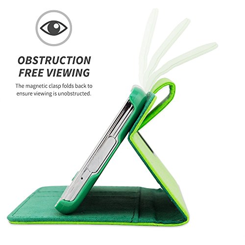 Snugg Funda Galaxy S5  8482  - Carcasa Verde De Cuero  PU  con Tapa Y Garant  a De por Vida para Samsung Galaxy S5