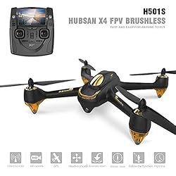 Hubsan H501S X4 Brushless Drone GPS 1080P HD Cámara 5.8Ghz FPV 2.4Ghz RC Cuadricóptero con H901A Transmisor Negro Estándar Versión
