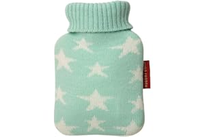 Hugo Frosch Mini termofor 0,2 l z poszewką z dzianiny miętowe gwiazdy