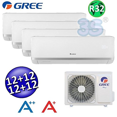 Climatizzatore inverter quadri split BORA 12+12+12+12 GREE refrigerante R32 classe A++/A+