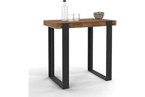 IDMarket Phoenix - Mesa alta de bar (90 cm), color negro y negro