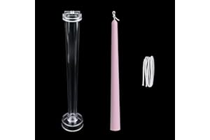 CraFFANCY - Set di stampi per candele in plastica trasparente con candelabro per candela, per la chiesa, Natale, cena, San Valentino, decorazione per la casa