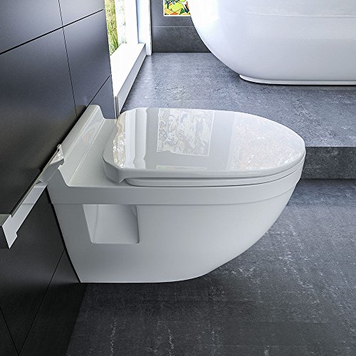 Wand Hänge WC / Design WC-Sitz / inkl. Soft-Close Funktion / Weiss / Keramik / Tiefspüler - 8