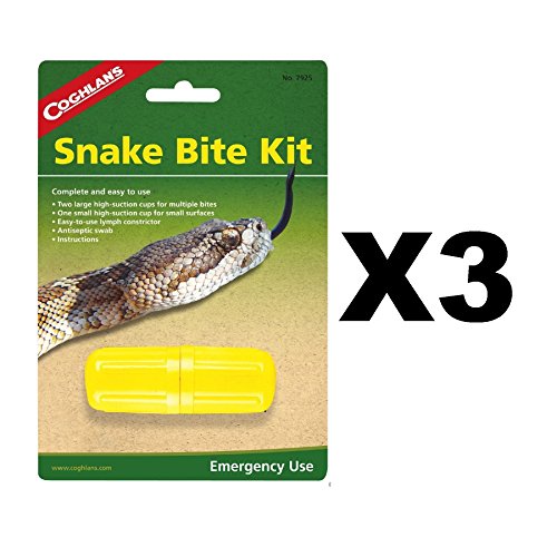 Coghlan's Snake Bite Kit Lymph Constrictor Emergency Venom First-Aid (3-Pack)