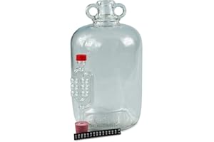 Brew2Bottle 1 x 5ltr Glass Demijohn with Bungs, Airlocks & LCD Thermometers