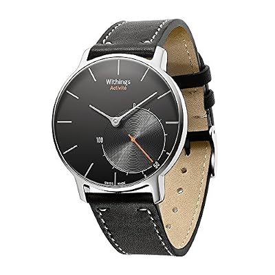 VICARA 18mm Withings Steel HR 36mm Bracelets de Montres Cuir Véritable Bracelet de Montre-Bracelet de Rechange et Bracelet Réglable Sportif Bande pour Withings Watch Withings Activité, Activité Pop Activité Steel (NOT Für Steel HR 40mm) (Noir)