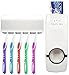 Cartshopper Touchme Automatic Toothpaste Dispenser With Plastic 5 Toothbrush Holder RS.289.00