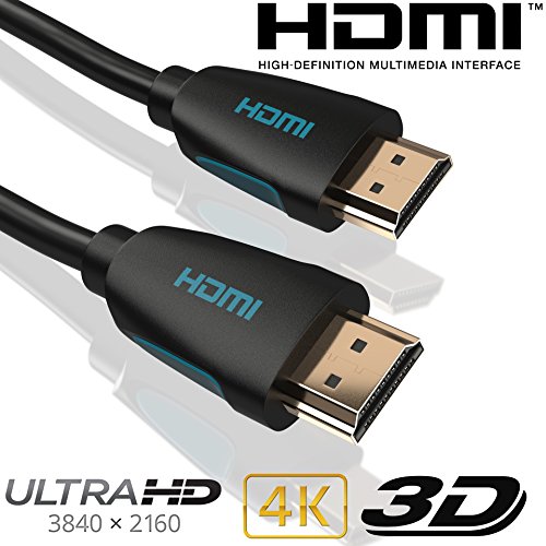 15m HDMI Kabel 1.4a / 2.0 Ultra HD 4k| High Speed with Ethernet | neues Modell 2016 / Kabel 3 fach geschirmt / inkl. Stecker- und Kontaktschirmung | 4K Ultra HD 2160p / Full HD 1080p | 3D / ARC / CEC | fünfzehn Meter - 4