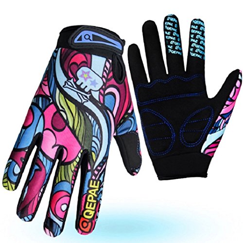 Amcool Herren Fahrradhandschuhe,Cool Vollfinger Draussen Sport Fäustlinge (M:Palm Breite 9.5cm/3.74″, Bunt) - 5