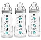 Menge: 3 Stück MAM Baby Bottle 330ml incl Sauger ab 4+ Mon. - Motiv Neutral 3 Stück