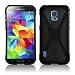 Produktbild Samsung Galaxy S5 ACTIVE Silikonhülle in SCHWARZ von Cadorabo - X-Line Design TPU Schutzhülle ACTIVE – Handyhülle Bumper Case Backcover in OXID SCHWARZ