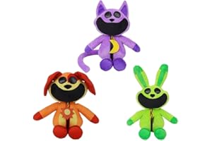 Snewvie 3 Stück Smiling Critters Plush - 11.8" Smiling Critters Plushies Stuffed Animal Pillow Doll Toys -Cartoon Stuff Dolls for Game Fans Favors Preferred Gifts for Kids Toddler Birthday Party