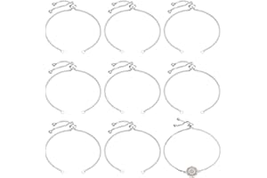 Beebeecraft 1 Box 10Pcs Slider Bracelet Link Chain 24cm/9.5in Stainless Steel Silver Adjustable Slider Extender Chains with Ball Ends for Jewellery Making DIY Findings