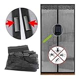 Fantastischer magnetischer Türvorhang Netz Insekten Moskito Fliegengitter, 90cm x 210cm - schwarz by DURSHANI