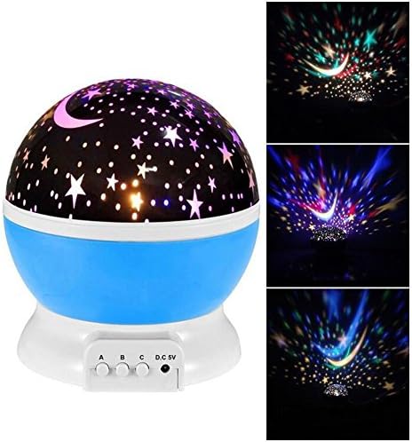 Star Projector Night Light/ Automatically rotate /Romantic Starry Night Light Lamp Projection for Women Children Kids Bedroom Decor , A