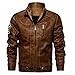 Produktbild Hanomes Herren Jacke,Herren Herbst Wintermode Casual Standplatz Reißverschluss Lederjacke Einfarbig Reißverschluss Classic Jacke