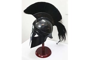 THOR INSTRUMENTS Thorinstruments griechischer korinthischer Helm, antiker Mittelalter-Helm, Ritter, Spartaner-Nachbildung, mit freiem Ständer