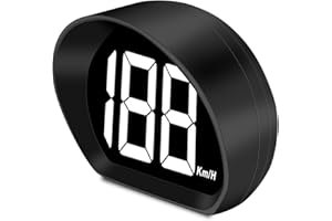 WODHMIEY Velocímetro Digital HUD para Coche con GPS y Beidou, Pantalla LED, USB Conectar y Usar, Compatibile con Todos los Vehículos, 10Hz Refresco, KM/H,