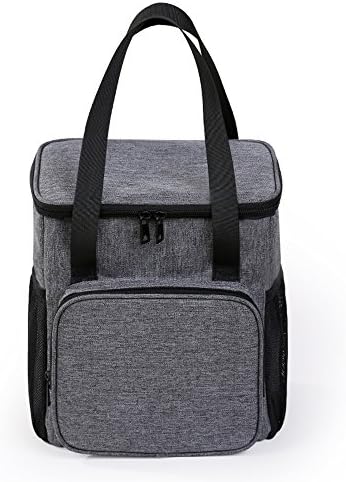 ANFAY Lunch Bag Outdoor Picnic Oxford cloth Tote Large Capacity Waterproof Reusable, Gray