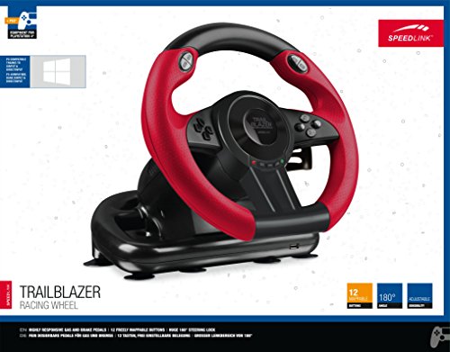Speedlink SL-450500-BK Trailblazer Racing Wheel Gaming Lenkrad für PS4, Xbox One, PS3 schwarz-rot - 4