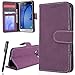 Produktbild WE LOVE CASE Samsung Galaxy J3 Hülle Fuchsie Samsung Galaxy J3 (2016 / 2015) Lederhülle Handyhülle Retro Style Matte Texture Muster Tasche Handytasche Backcover Stoßfest Protective Bumper Schutzhülle Case Cover Brieftasche Magnetverschluss Flip Bookstyle Standfunktion Protective