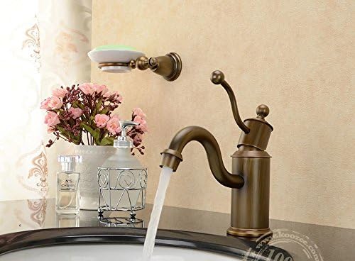 ZGB American retro bronze ridge table under the basin single hole antique European style faucet hot and cold full copper pastoral