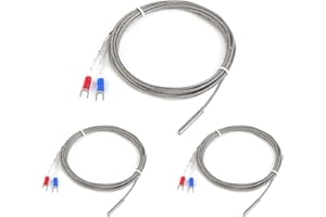 DollaTek 3 pz sensore di temperatura tipo k cavo 1 m 3x10x1000mm termocoppia 0-600 gradi per stampante 3d
