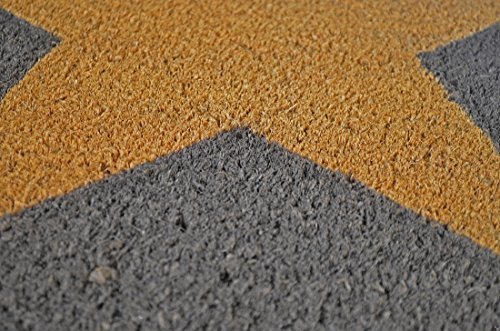 Premium Stern Fußmatte aus Gummi und Kokosfasern, 75 x 46 cm | ✓ 3 kg Fußabtreter verhindert verrutschen ✓ Robuste & repräsentative Schmutzfangmatte, Sauberlaufmatte, Schmutzmatte ✓ Fußabstreifer für Eingangsbereich von Haus und Wohnung - 2