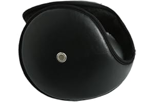 Hero-S Windproof & Waterproof Leather Outer Ear Warmers For Adults - Plush Earmuffs For Cold Weather Cycling & Winter