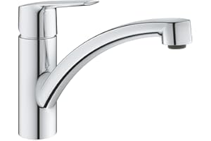 GROHE QUICKFIX Start Robinet de cuisine évier Start, rotation 140°, robinet de cuisine installation et nettoyage facile, chromé, 30530002 (Import Allemagne)