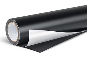 Lya Vinyl Mattschwarz Plotterfolie Vinyl -30,5 x 500 cm PET Vinylfolie Plotter für Cricut, Hohe Qualität Schwarz Plotterfolie Vinyl für Party Dekoration, Aufkleber, Craft Cutter