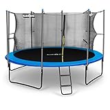 trampolines con red mercadolibre Red de seguridad incluida con varillas de sujeción en negro y acolchadas. Escalera revestida con pintura en polvo con pisas antideslizantes extra anchas
