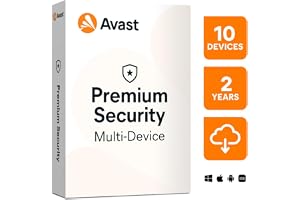 Avast Premium Security | 10 Devices 2 Years | Windows, Mac, Android & iOS | Total Protection against all Internet Threats | Email Delivery in 2 Hours