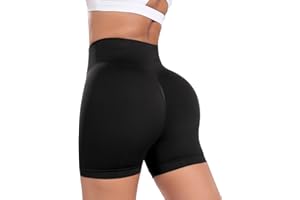 OUDOTA Pantaloncini Sportivi Donna, Pantaloncini Palestra Donna, Pantaloncini Donna Sportivi, Leggings Push Up Donna Corti, Pantaloncini Corti a Vita Alta Elastici per Fitness Yoga Ciclismo