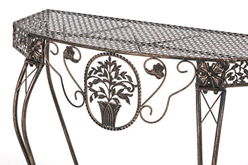 CLP Eisen Blumentisch SORANA, Konsolentisch für die Wand, Metall, ca. 80 x 35 cm bronze - 4