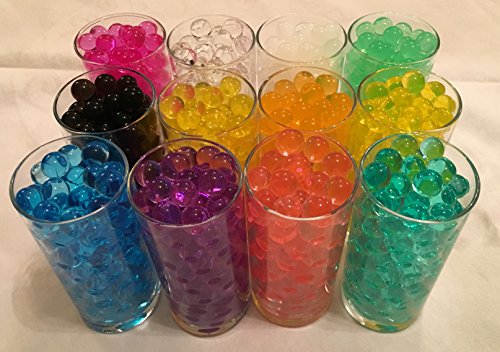 10 Liter Wasser Bällchen Kugeln Dekoration Perlen über 4.000 Stück (100Gramm) – Pflanzen Blumen Dekoration Tischdeko Deko & Raumluft Befeuchter (Rot) - 5