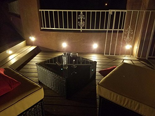 10er Set Treppen Bodeneinbauleuchten Aussen 1W Ø45mm IP67 Wasserdicht Einbaustrahler Terrasse Küche Garten Led Lampe (Warmes Weiß) - 7