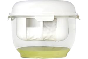 GWTDTOAD Yogurt Strainer Griechisches Joghurtsieb Molkeabscheider Mit Deckel, Molketrenner Waschbar Joghurtbereiter Für Die Herstellung Von Dickem Griechischem Joghurts 20,5x16 Cm