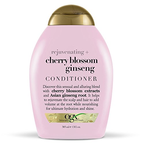 Preisvergleich Produktbild OGX Conditioner verjüngende Kirschblüten-Ginseng, ca. 300 ml, Volumen, Glanz und Feuchtigkeit mit der Grace einer Kirschblüte, für die meisten Haartypen