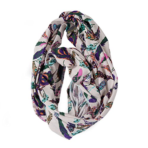 Itzy Ritzy Nursing Happens Infinity Breastfeeding Scarf (Boho Feathers)