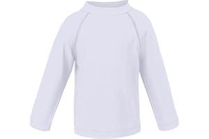 LACOFIA T-Shirt de Bain à Manches Longues pour Garçons Fille Maillots de Bain pour Enfants Rashguard Protection Solaire Séchage Rapide