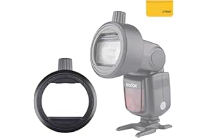 Godox S-R1 Round Ring Flash Speedlight Adapter for AK-R1 Kit for Godox TT685 V860II V850II TT600 Compatible for Yongnuo Canon Nikon Sony Flash