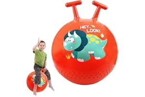 IUKUNNE Ballon Sauteur pour Enfants,Gonflable Balle Trémie,Balle Rebondissante pour Enfants,Sauteur Ballon Rebondissant,Trémie de Rebond,Convient 2 Ans et Plus Jouet d'intérieur et Extérieur (Rouge)