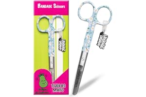 La Repera de Enfermera® Tijeras Enfermeria - Tijeras Mayo - Punta Roma Acero Inoxidable para Vendaje | Punta Redonda Profesional | Regalos de Enfermería y Accesorios Enfermera TCAE (SPRING SPLASH)