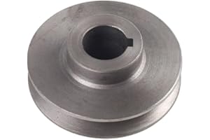 Bulevisiter Poulie de courroie trapézoïdale en fonte, roue d'entraînement à rainure unique, accessoire d'arbre de moteur de type A, pour compresseur d'air, outils électriques, équipements d'atelier