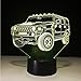 Produktbild Weltweite Tropfen-Schiffs-Neuheit-Geschenke kühle Suv-Auto-Fahrzeug-Form 3D Lampe 7 Farben ändern geführte Nachtlampe-Schreibtisch-Tisch-Dekorations-Lichter